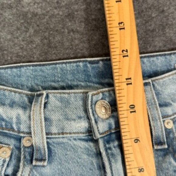 AYR Womens Secret Sauce Wide Leg Jeans Comfort Stretch Sz 28 Light Distressed - Picture 11 of 14